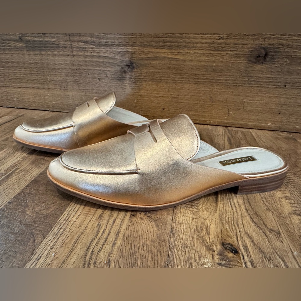 NEW Louise Et Cie Dugan‎ Rose Gold Mule Leather Women’s Size 8.5 S